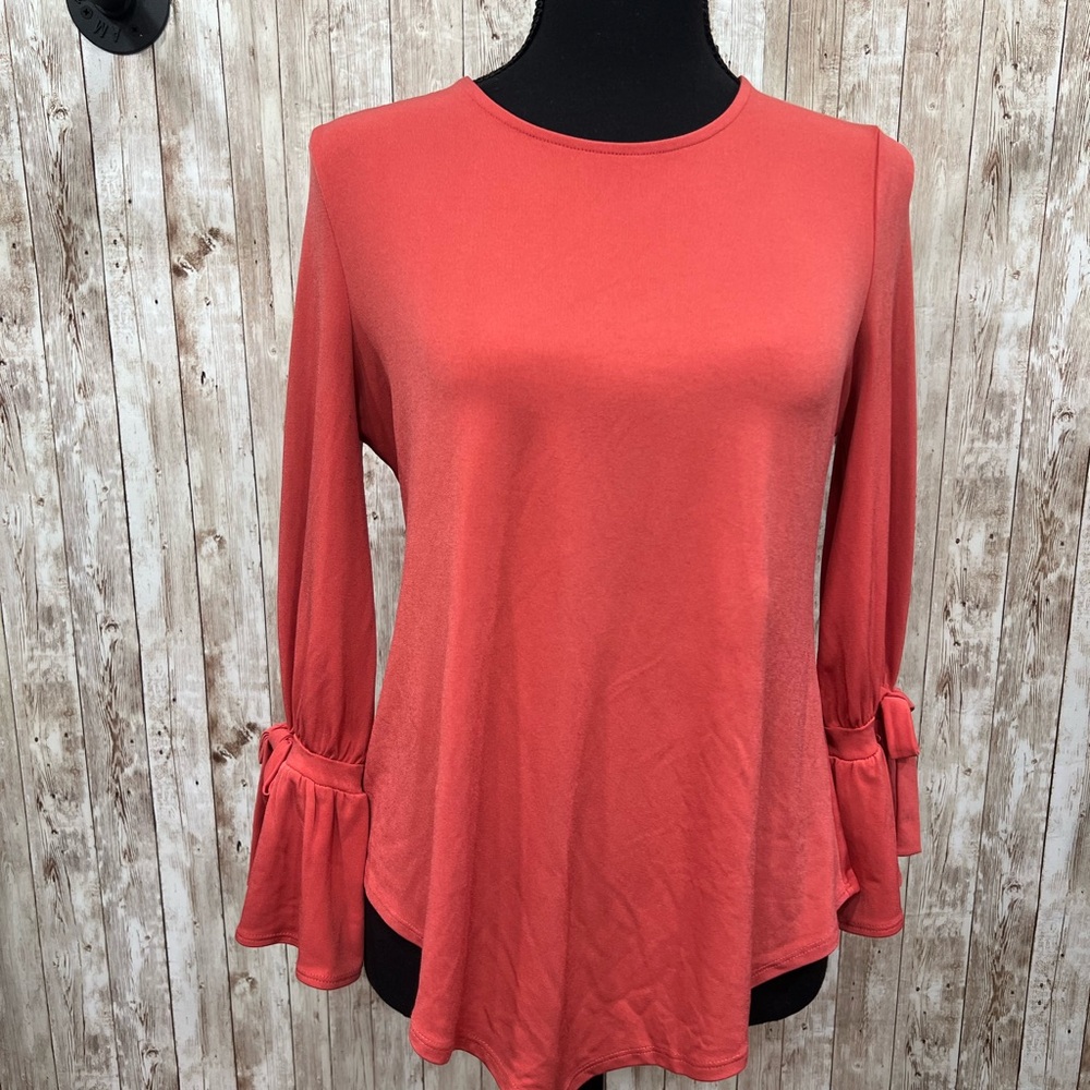 Alfani Pink Bell Sleeve 3/4 Tunic